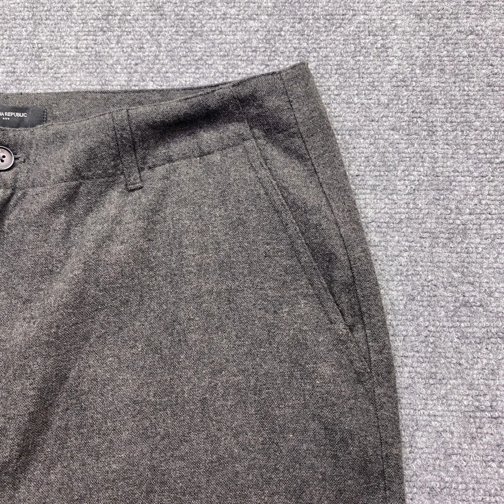 Banana Republic Mens Slim Pant Sz 36 Charcoal Gray Wool Blend Dress Trousers NEW